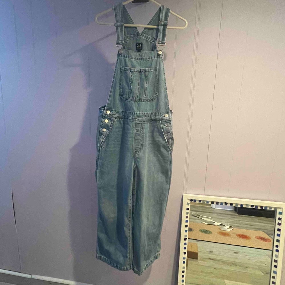 Gap Small denim jean wide leg overalls 90s style